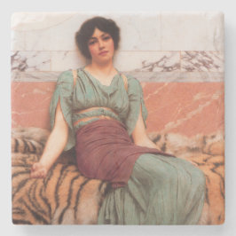 Süße Träume (schöne römische Frau auf der Tigerhau Steinuntersetzer