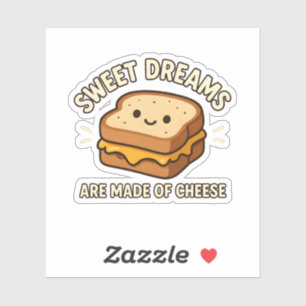 Süße Träume Sind Aus Käse Kawaii Aufkleber