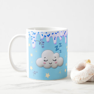 Süße Träume Süße Schlafende Wolke und Blaubeerenta Kaffeetasse