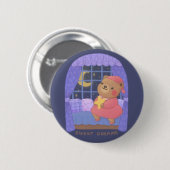 Süße Träume: Teddybär-Illustration Button (Vorne & Hinten)