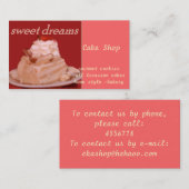 süße Träume Visitenkarte (Vorne/Hinten)