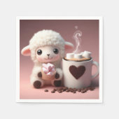 Süße Träume von Kakao und Lamm Serviette (Vorderseite)