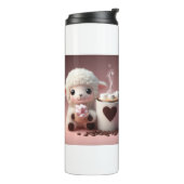 Süße Träume von Kakao und Lamm Thermosbecher (Nach links gedreht)