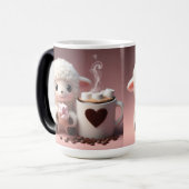 Süße Träume von Kakao und Lamm Verwandlungstasse (Vorderseite Links)
