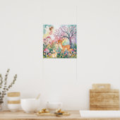 Süße Träume Waldhirsche & Hasen-Kinderzimmer  Poster (Küche)