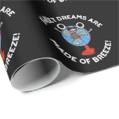 Süße Träume werden aus Brise Fan Pun Dark BG gemac Geschenkpapier (Rolleneckpunkt)