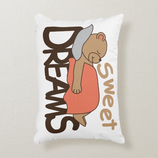 Süße Träume wünschen Design Zierkissen (Vorderseite(Vertikal))
