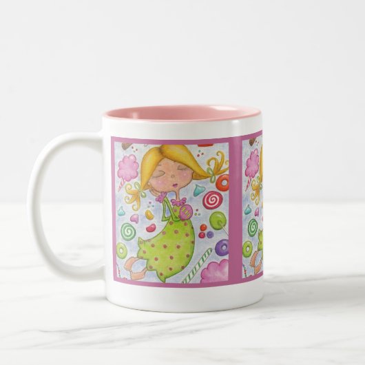 Süße Träume Zweifarbige Tasse (Links)