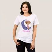 Süße Träumerische Mond Mädchen Träumerin Ästhetik Tri-Blend Shirt (Vorderseite voll)
