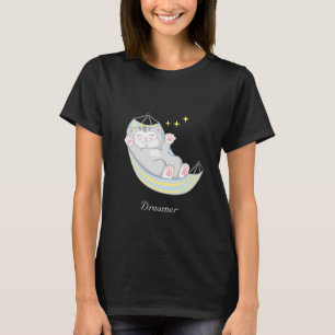 Süße Träumerkatze in der Hängematte T-Shirt
