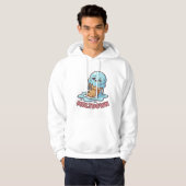Süße traurige blaue Eiscreme Cartoon Pullover Kapu (Vorne ganz)