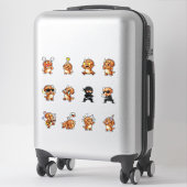 Süße Triceratops-Dinosaurier-Sticker-Pack Emojis Aufkleber (Koffer)