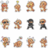 Süße Triceratops-Dinosaurier-Sticker-Pack Emojis Aufkleber (Vorderseite)