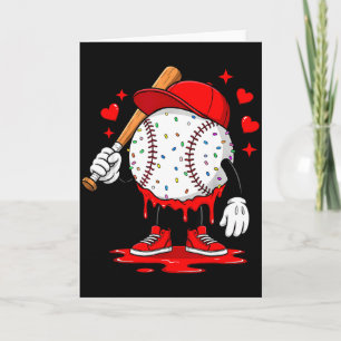 Süße triefende Baseball-Liebhaber Valentinstag Jun Karte