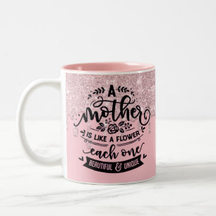 Süße tropfende Glitter-Muttertags- Zweifarben-Kaff Zweifarbige Tasse