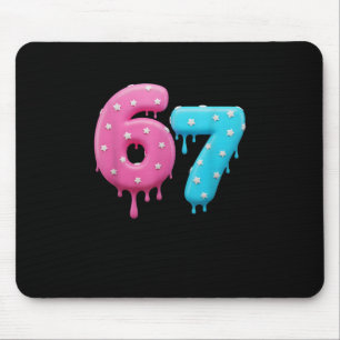 Süße tropfende Süßigkeit 67 Design mit Sternen für Mousepad