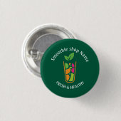 Süße tropische Fruchtsmoothies Fruchküche shop Button (Vorne & Hinten)