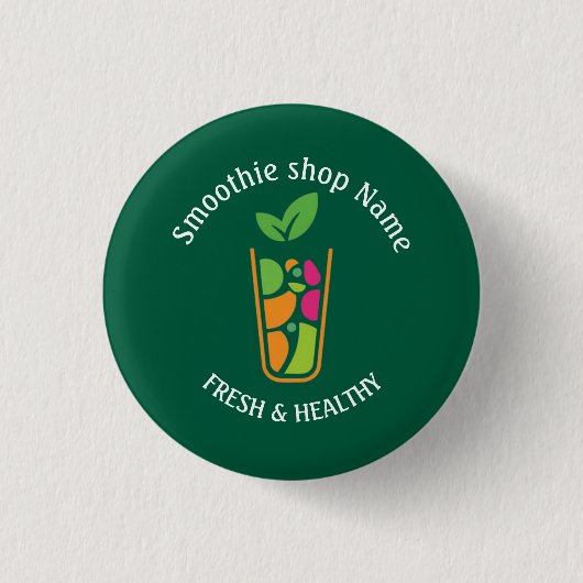 Süße tropische Fruchtsmoothies Fruchküche shop Button (Vorderseite)