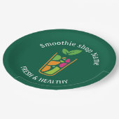Süße tropische Fruchtsmoothies Fruchküche shop Pappteller (Schrägansicht)