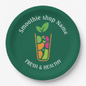 Süße tropische Fruchtsmoothies Fruchküche shop Pappteller (Vorderseite)