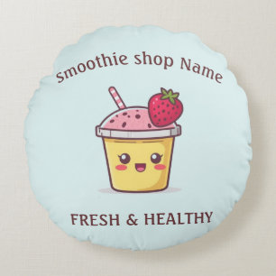 Süße tropische Fruchtsmoothies Fruchküche shop Rundes Kissen
