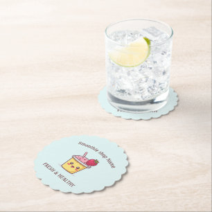 Süße tropische Fruchtsmoothies Fruchküche shop Untersetzer