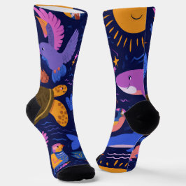 Süße tropische Tier-Crew-Socken als Geschenk Socken