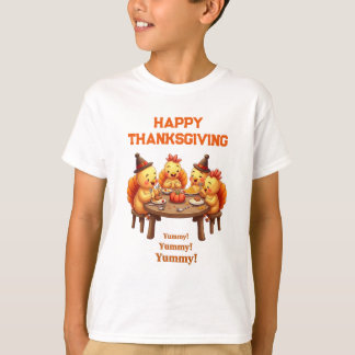 Süße Truthähne beim Festmahl T-Shirt