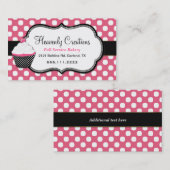 Süße Tupfen-und Kuchen-Bäckerei-Visitenkarte Visitenkarte (Vorne/Hinten)