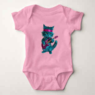 Süße Türkis Katze Baby Strampler