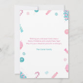 Süße Türkisbonbon-Weihnachtsbaumkarte Feiertagskarte (Rückseite)