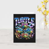 Süße Turtle Squad Elektrischer Blitz Halloween Karte (Gelbe Blume)