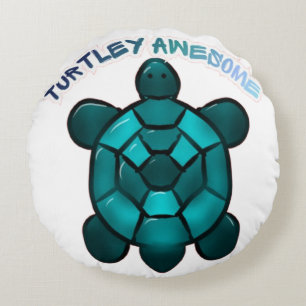 Süße Turtle-Wortwitz-Funny-Tier-Geschenk Rundes Kissen