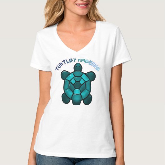 Süße Turtle-Wortwitz-Funny-Tier-Geschenk T-Shirt (Vorderseite)