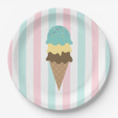 Süße Tüten Eiscreme-Party Pappteller (Vorderseite)