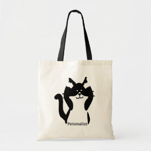 Süße Tuxedo-Katze, die Ohren bedeckt, individuell Tragetasche