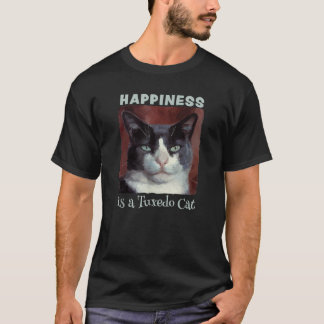 Süße Tuxedo-Katze  Glück ist eine Tuxedo-Katze Män T-Shirt
