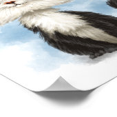 Süße Tuxedo-Katzen-Cartoon Poster (Ecke)
