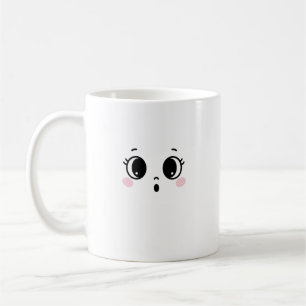 Süße überraschte Anime-Gesicht-Kaffeetasse  Kaffeetasse