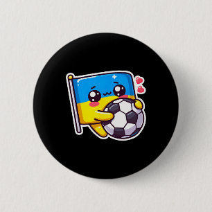 Süße Ukrainische Bynner Fan Ukraine-Flagge Niedlic Button