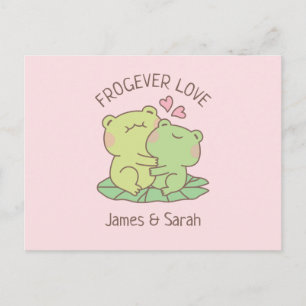 Süße umarmende Frösche Frogever Liebe Valentinstag Postkarte