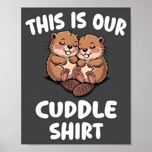 Süße Umarmung für Paare Lustig Romantisch Poster (Vorne)
