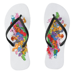 Süße und bunte Dinosaurier Badesandalen