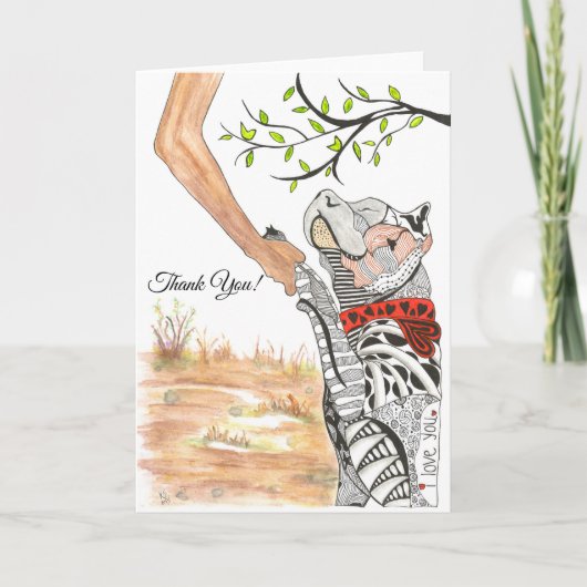 Süße und bunte Pitbull-Gruß-Karte Karte (Vorderseite)