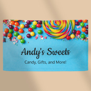 Süße und bunte Süßwarenladen-Geschäfte Banner