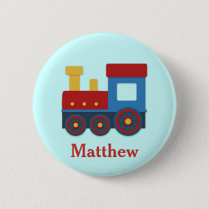 Süße und bunte Zug für Jungen Button