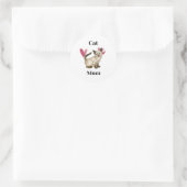 Süße und einfache Katzenmutter Runder Aufkleber (Tasche)