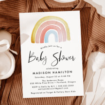 Süße und farbenfrohe Aquarell-Regenbogen-Baby-Part