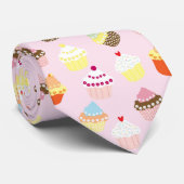 Süße und farbenfrohe Cupcake Muster Krawatte (Gerollt)