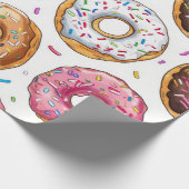 Süße und farbenfrohe Donut-Muster Geschenkpapier (Ecke)
